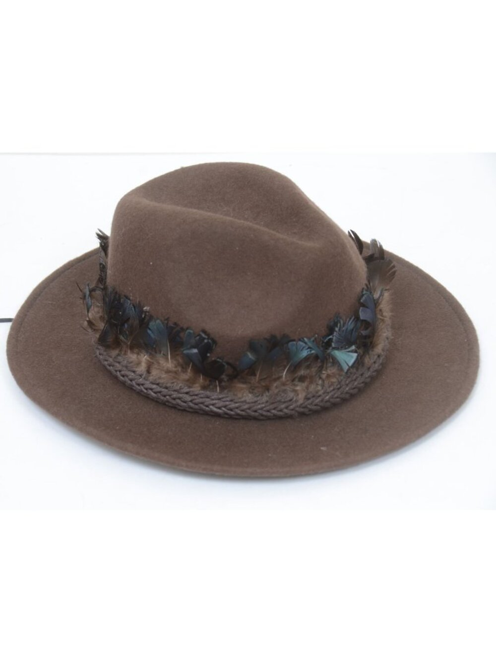 Adjustable Women's Wool Feathers Fedora Panama Hat Western‎ Boho Vacay Travel